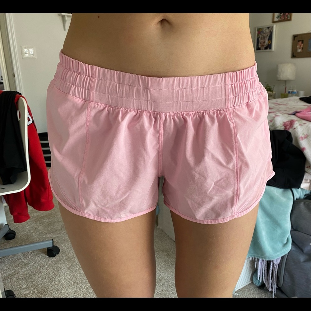 pink lulu lemon shorts